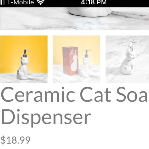 Cat Lady NIB Cat Soap (or Lotion) Dispenser and Cat Soap Dish - Picture 8 of 11